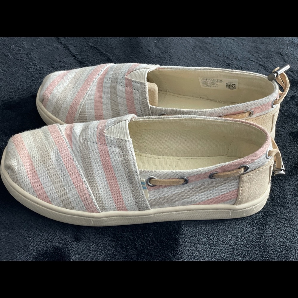 Toms- Pink Salmon/Cream Striped